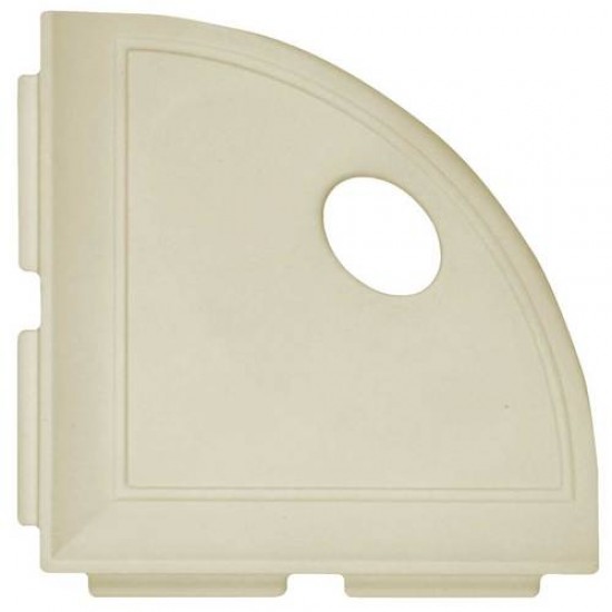 51/4" Daltile Sand Cast Stone Corner Shelf with Flange Bathroom