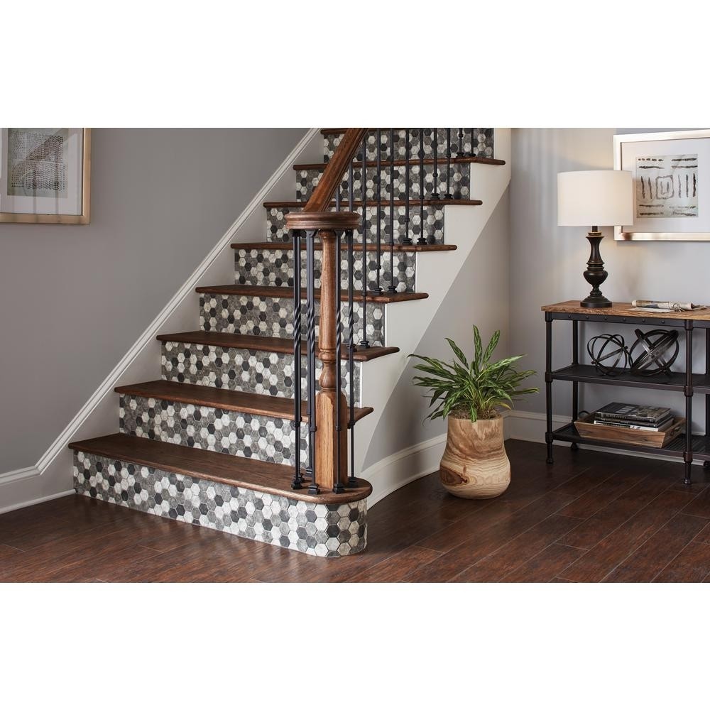 Urban Tapestry 2"Hexagon Pattern 6mm Glass Mosaic Tile