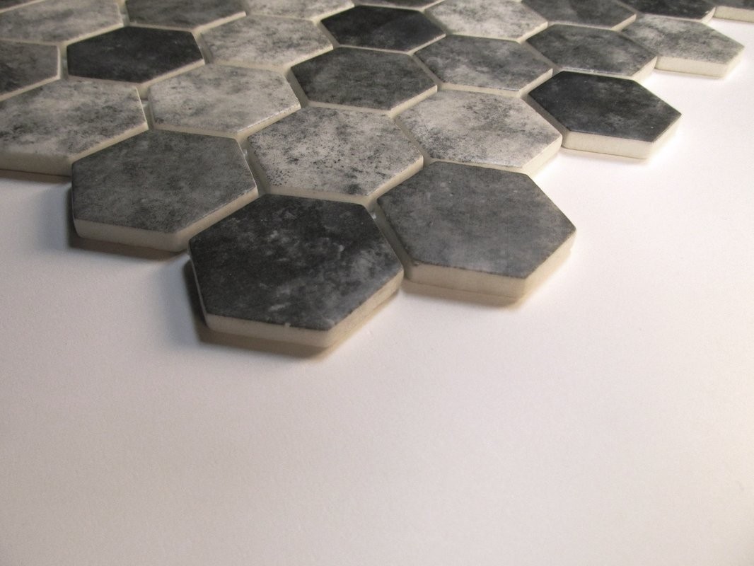 Urban Tapestry 2"Hexagon Pattern 6mm Glass Mosaic Tile